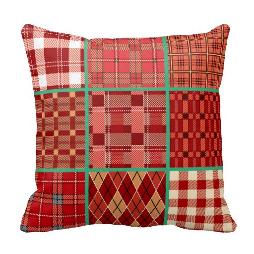 Plaid Pillow,plaid Pillow Cover,red Plaid Pillow,buffalo Plaid Pillow,red Mint Pillow,pillow ...